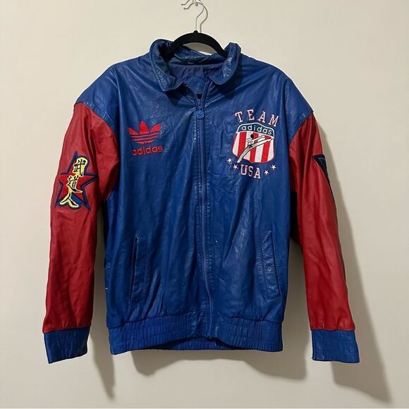 Adidas team USA vintage style oversized bomber jacket/ coat - Picture 1 of 16